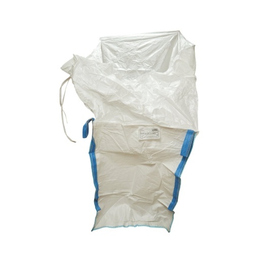 Sac big bag 100x100x130cm alb, capacitate 2000kg, tip U-Panel nelaminat, fund plan, top fusta 85cm - Img 2