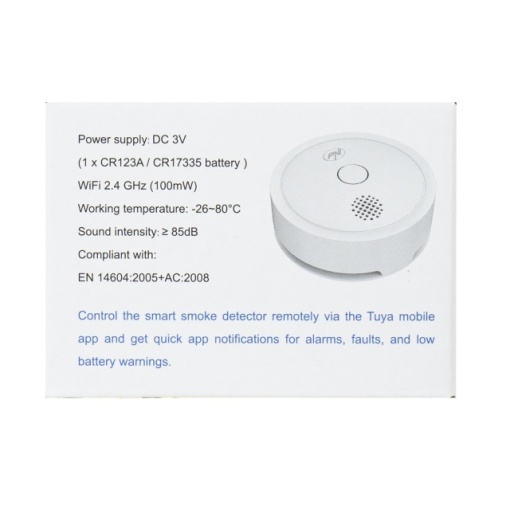 Senzor de fum PNI SafeHouse HS261 cu Wi-Fi, control din aplicatia Tuya Smart, alimentare baterie 3V, 85dB, alarma sonora si vizuala, alarma silentioasa - Img 7