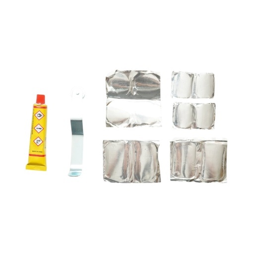 Set 12 petice vulcanizare anvelope si camere de aer 25x35mm, 35mm, 32x52mm + rola de presare + 1 tub adeziv 20ml - Img 5
