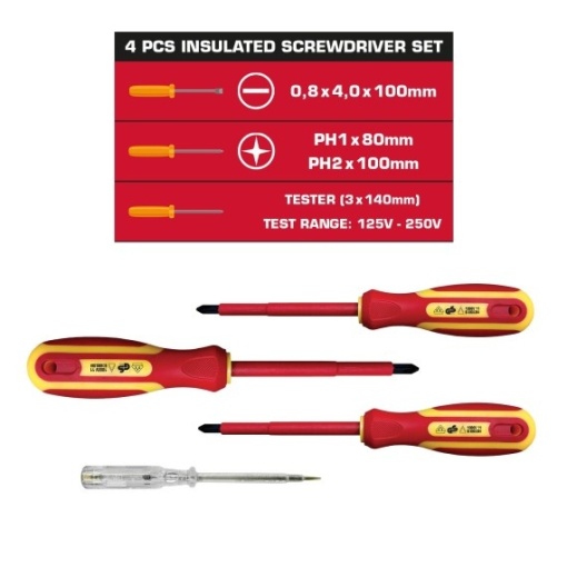 Set de 4 surubelnite izolate (1 dreapta + 2 in cruce + un tester) - Img 5