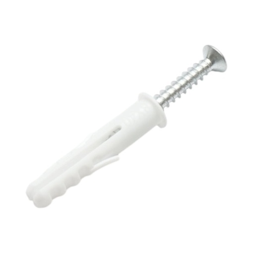 Set diblu universal din plastic alb 8x40mm cu surub 5x40mm 50 buc/set - Img 4