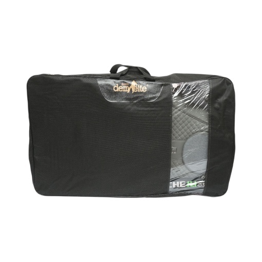 Set huse scaune auto Premium crem-gri universale, design sport ergonomic, piele ecologica cu insertii textile 11 piese - Img 9