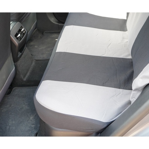 Set huse scaune auto universale gri-negru, material textil 8 piese - Img 8