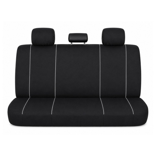 Set huse scaune auto universale negru-alb, material textil 8 piese - Img 3