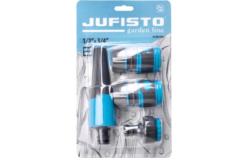 Set Jufisto cu aspersor drept, conectori rapizi, racord robinet, 1/2" - Img 3