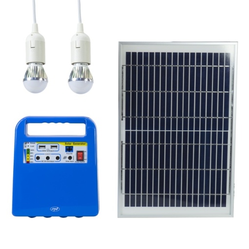 Sistem solar fotovoltaic PNI GreenHouse H01 30W cu acumulator 12V/7Ah, USB/Radio/MP3, 2 becuri LED - Img 4