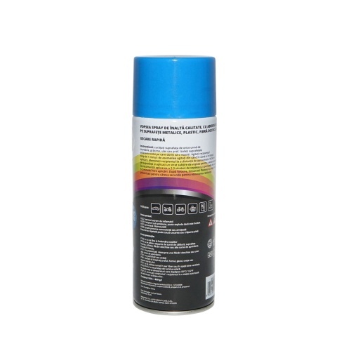Spray vopsea auto albastru tip New Holland profesionala cu uscare rapida 450ml MAGIC - Img 3