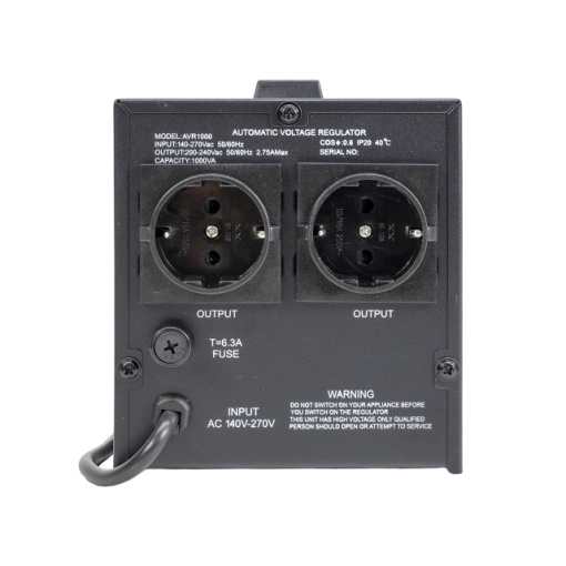 Stabilizator de tensiune cu releu PNI AVR M1000VA, 2.7A, 600W, 1000VA - Img 5