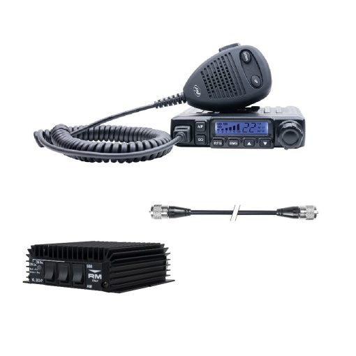 Statie radio CB PNI Escort HP 6500 multistandard, 4W, AM-FM, 12V, ASQ + Amplificator RX-TX KL203P, AM-FM-SSB, 100W, 12V si cablu PNI R50 - Img 7