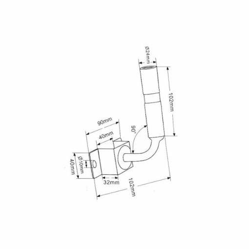 Suport prindere girofar tip L, cu prindere omega, pentru girofar cu priza DIN 12/24V - Img 2