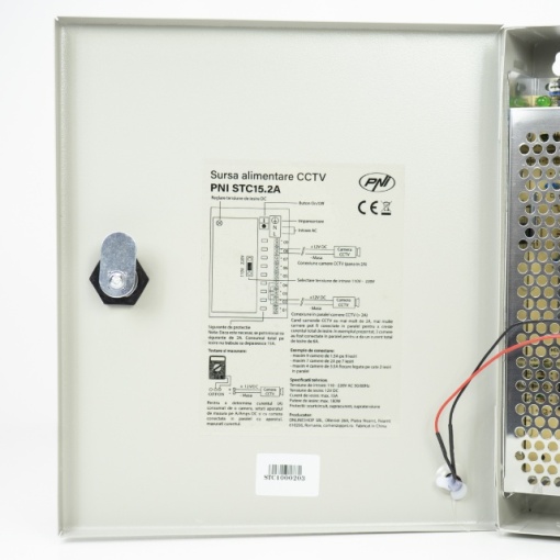 Sursa alimentare CCTV PNI STC15.2A in cutie metalica, 12V 15A 180W, 9 iesiri - Img 5