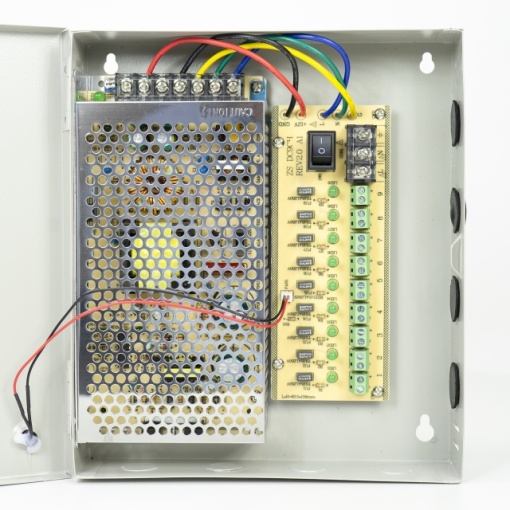 Sursa alimentare CCTV PNI STC15.2A in cutie metalica, 12V 15A 180W, 9 iesiri - Img 6