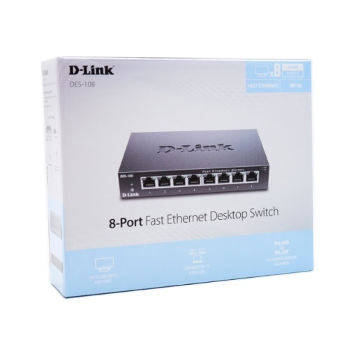 Switch internet D-link DLK S108 cu 8 porturi 10/100Mb carcasa metalica - Img 6