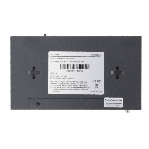 Switch PNI SWPOE242, POE, 6 x 10/100 Mbps, din care 4 porturi PoE, carcasa metalica - Img 3