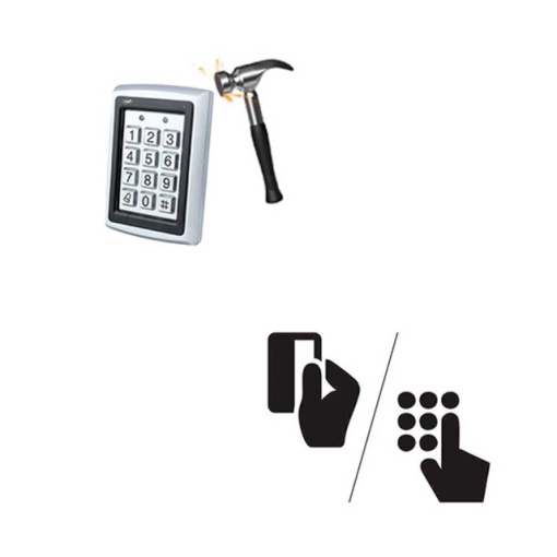 Tastatura control acces PNI DK101 stand alone antivandal cu cititor de card exterior si interior IPX6 - Img 6