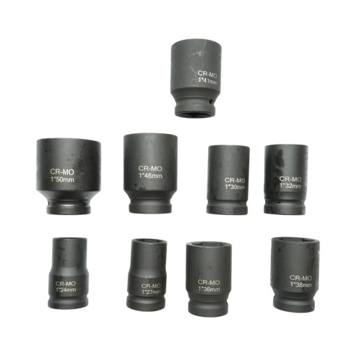 Trusa chei tubulare de impact 24-50mm, patrat 1 inch Cr-Mo 9 piese Breckner Germany - Img 2