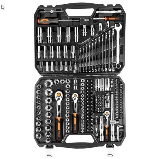 Trusa scule 1/4", 1/2", 3/8" 219 piese NEO TOOLS, 25 ani GARANTIE - Img 3