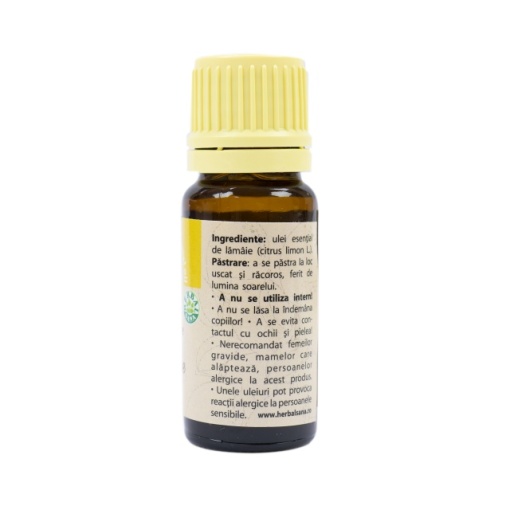 Ulei esential de Lamaie (Citrus limon L.) 100 % pur fara adaos, 10 ml - Img 2