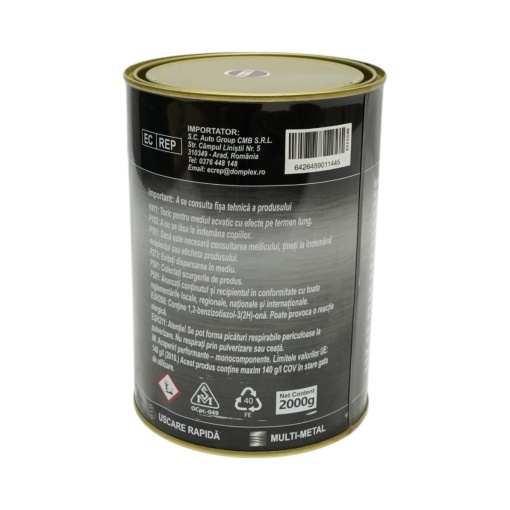 Vopsea email anticoroziva 3 in 1 negru mat pentru metal 2kg, direct pe rugina, pe baza de apa Breckner Germany - Img 4
