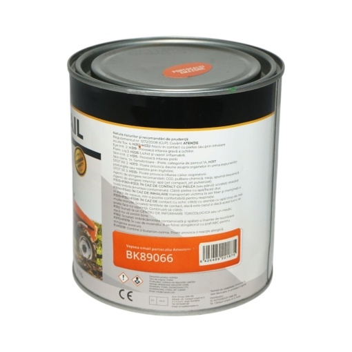 Vopsea email anticoroziva 3 in 1 portocaliu Amazone 1K pe baza de solvent 1L, direct pe rugina, interior si exterior Breckner Germany - Img 3