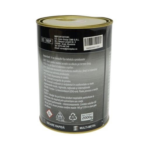 Vopsea email anticoroziva 3 in 1 rosu imperial pentru metal 2kg, direct pe rugina, pe baza de apa Breckner Germany - Img 4