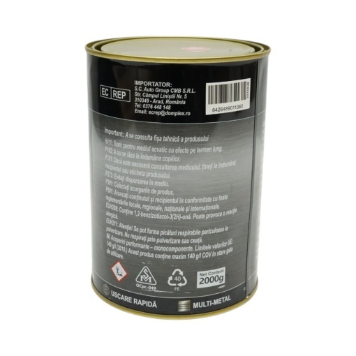 Vopsea email anticoroziva 3 in 1 rosu RAL 2002 pentru metal 2kg, direct pe rugina, pe baza de apa Breckner Germany - Img 4