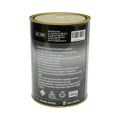 Vopsea email anticoroziva 3 in 1 verde 6016 pentru metal 2kg, direct pe rugina, pe baza de apa Breckner Germany - Img 4