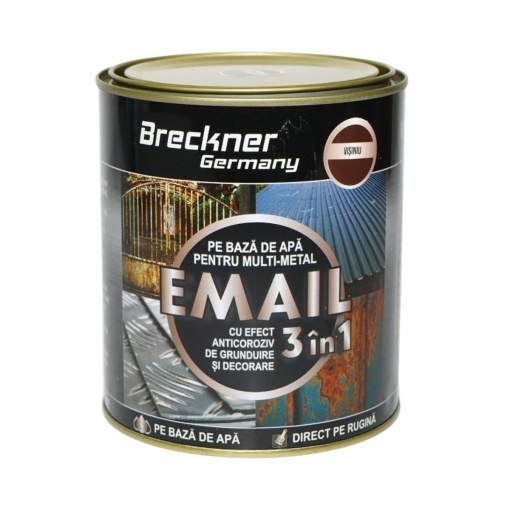 Vopsea email anticoroziva 3 in 1 visinie pentru metal 750g, direct pe rugina, pe baza de apa Breckner Germany - Img 2