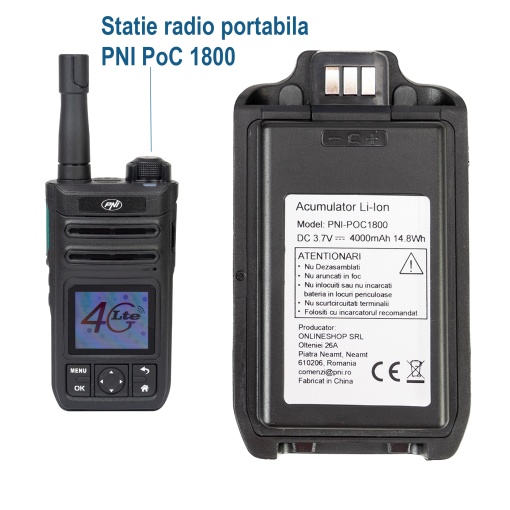 Acumulator de schimb pentru Statie radio portabila PNI PoC 1800 - Img 4