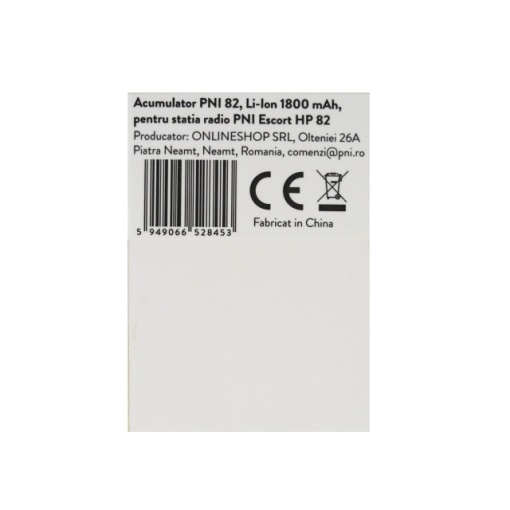 Acumulator PNI 82, Li-Ion 1800 mAh, pentru statia radio PNI Escort HP 82 - Img 5