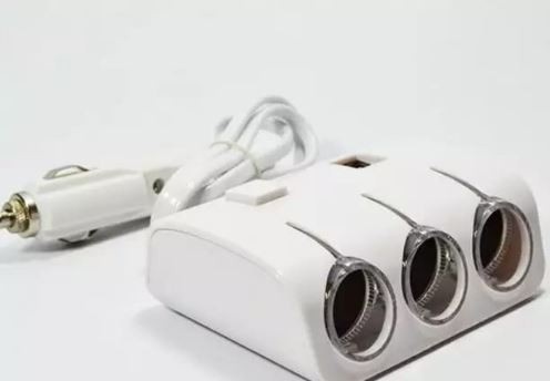 Adaptor auto pentru bricheta 3 prize 12/24V cu Incarcator si 2 USB - Img 3