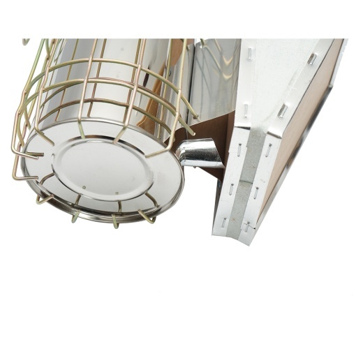 Afumator albine din inox cu cilindru scut termic si burduf din piele 190mm - Img 6