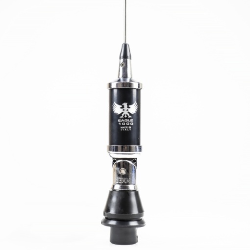 Antena CB LEMM EAGLE AT 1000, lungime 165 cm, castig 3dB, 26.5-27.5 MHz, 600W, cablu RG58 4m, fabricata in Italia - Img 3