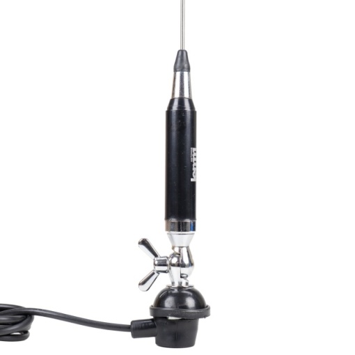 Antena CB LEMM Z2000 AT1200, lungime 130 cm, castig 2.5dB, 26.5-27.5 MHz, 300W, montura fixa, cablu RG58 4m, fabricat in Italia - Img 2