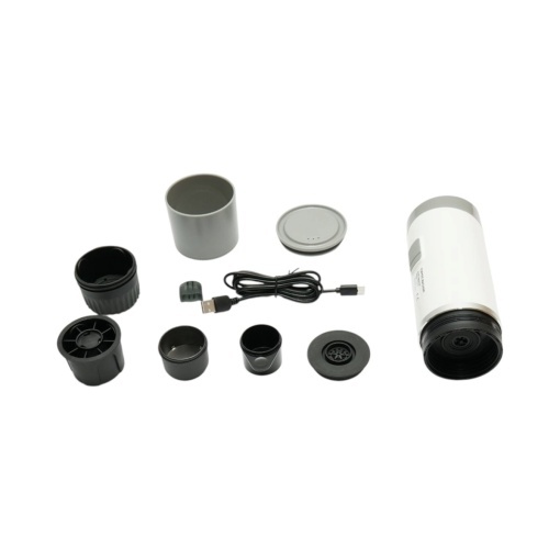 Aparat de cafea portabil cu acumulator 1800mAh, 12V, 10W, presiune 15 bar, rezervor apa 110ml, cafea macinata, capsule Nespresso - Img 3