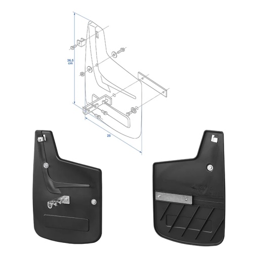 Apărătoare de noroi Fiat Ducato din 07-2006 față - set de 2 bucăți - Img 3