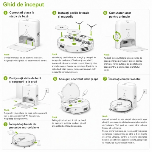 Aspirator robot inteligent cu functie mop 8500Pa, statie auto-golire, navigatie laser LDS, baterie 5200 mAh, perie anti-incurcare, control aplicatie WiFi Extravis - Img 19
