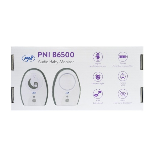 Audio Baby Monitor PNI B6500 wireless, intercom, cu lampa de noapte, functie Vox si Pager, sensibilitate microfon reglabila - Img 4