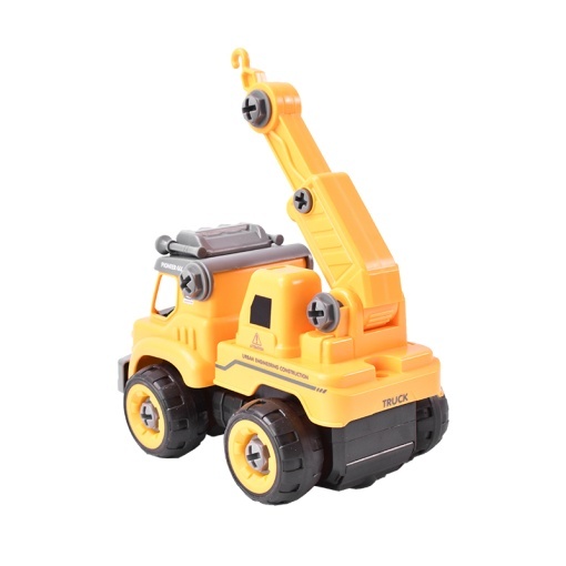 Autospeciala macara cu telecomanda jucarie de constructie care se monteaza DIY - Img 10