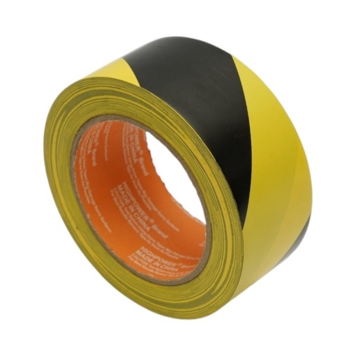 Banda adeziva de avertizare si marcare podea PVC galben-negru 48mm x 33m HighPower - Img 7