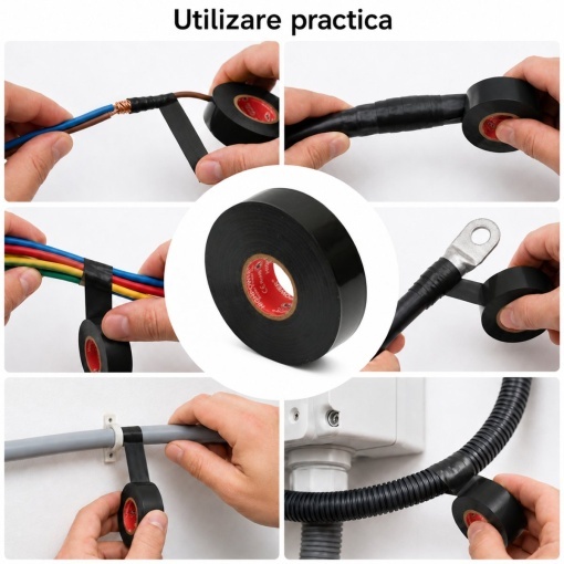 Banda izolatoare neagra vinil 19mm x 20m Premium Super Power 33+ HighPower - Img 4