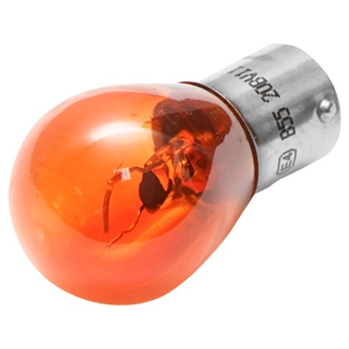 Bec para SF BA15 12V 21W galben - asimetric - Img 3