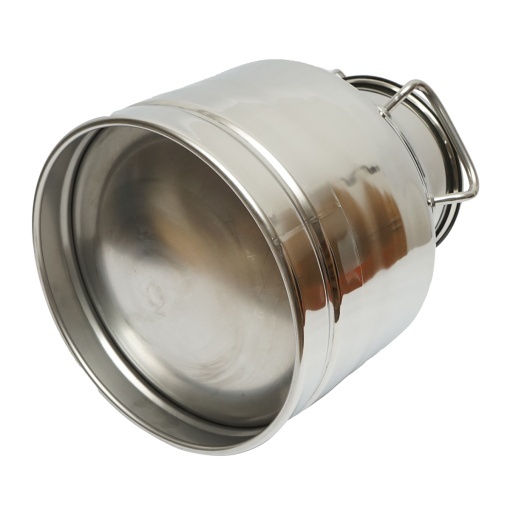 Bidon de inox pentru lapte cu capac 20L aparat de muls vaci Breckner Germany - Img 3