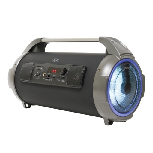Boxa portabila PNI BoomBox BT240 stereo, 24W, cu Bluetooth, USB, slot card micro SD, radio FM, aux-in 3.5mm, functie karaoke, microfon cu fir, baterie reincarcabila, lumini led RGB, cablu USB si adapt - Img 4