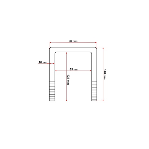 Brida combinator U M16 4.4.6 125x65x96mm - Img 4