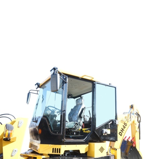 Buldoexcavator articulat compact 1.8T, motor diesel 50CP Euro 3 cu brat excavator, cupa frontala, furci paleti, picon hidraulic THOR - Img 7
