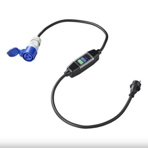 Cablu adaptor 150cm 3x 2.5mm² de la Schuko to CEE + dispozitiv de curent rezidual - Img 2