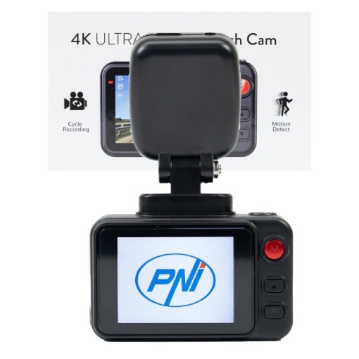 Camera auto DVR PNI Voyager S2500 WiFi, 4K UHD, ecran 2 inch, inregistrare ciclica, monitorizare parcare, detectie miscare, inregistrare video si audio, alimentare 12V/24V - Img 3
