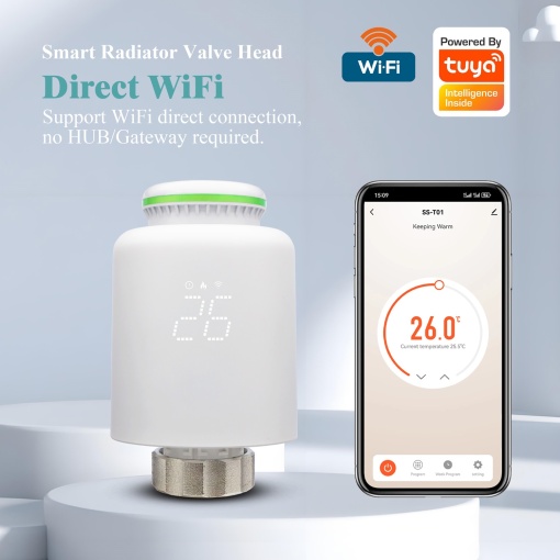 Cap termostatic inteligent PNI CT24 pentru calorifer, aplicatie de mobil Tuya Smart - Img 8