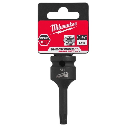 Capat cheie tubulara 1/2" cu varf Torx 45, lungime 67 mm Milwaukee - Img 2